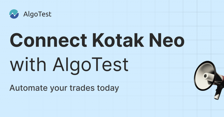 Connect Kotak Neo with AlgoTest. Use your broker Kotak Neo with AlgoTest.