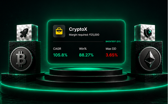 CryptoX portfolio dashboard preview
